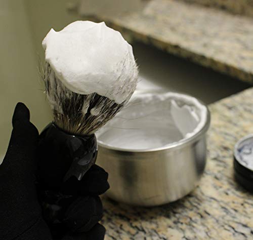 Charcoal Shave soap | Redwood & Saffron | Mens Natural solid shaving cream | Moisturizing | Oat Protein || Made in Canada - Muslim Cosmetics - Black Saffron (2oz TIN)