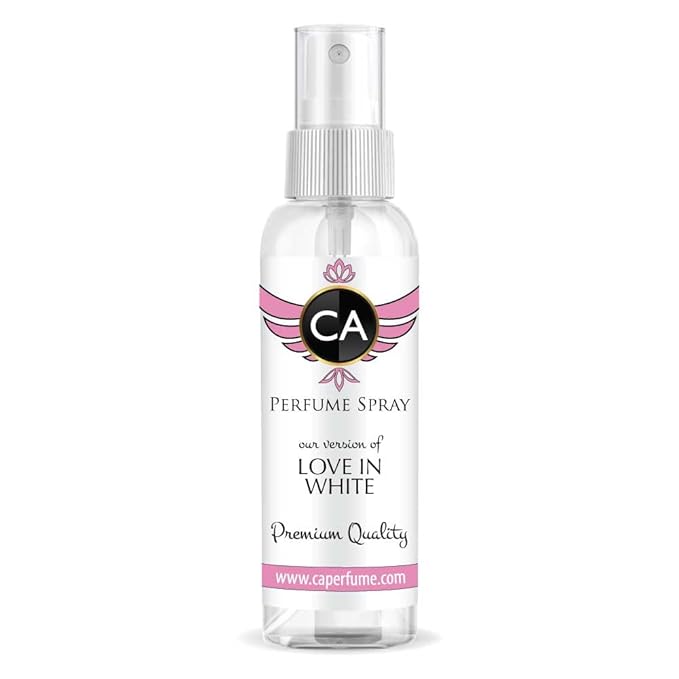 CA Perfume Eco Refill Impression of Love In White For Women EDP Perfume Concentrated Long Lasting Eau de Parfum Spray Refillable Atomizer Bottle 2 Fl Oz/60ml-X1