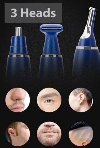 3 in 1 Nose Ear Hair Trimmer Face Eyebrow Shaver Clipper Groomer Cleaner New USA
