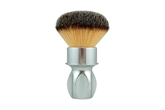 RazoRock 400 Plissoft Synthetic Shaving Brush - Silver Handle