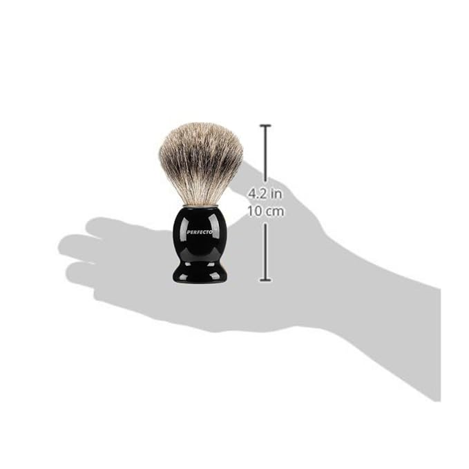 Perfecto Synthetic Bristles Shaving Brush For Men, Engineered for The Best Shave of Your Life. Shave Brush for Wet Shave for Safety Razor - Barbers Accessories, Gift For Him