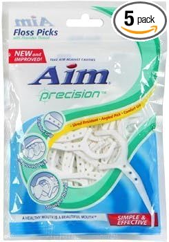 Aim Precision Floss Picks, 60-ct. Packs (Pack of 5)