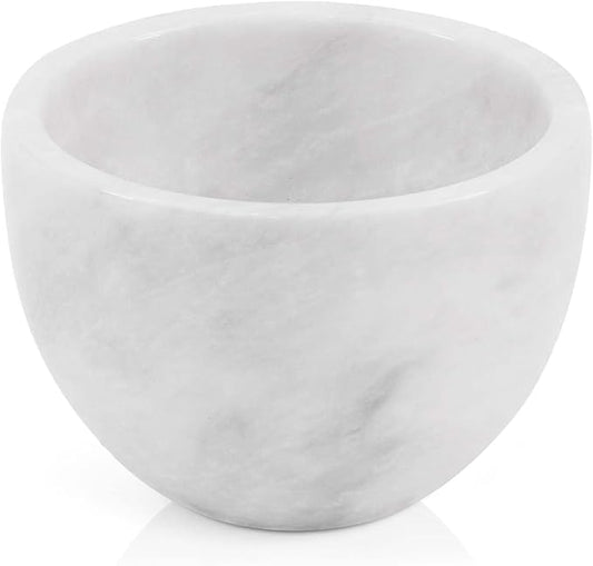 Radicaln Marble Shaving Bowl 3" Inch White Handmade Shaving Soap Holder for Men, Barber Supplies Stone Bowl for Shaving Cream, Foam & Classic Shaving Brush