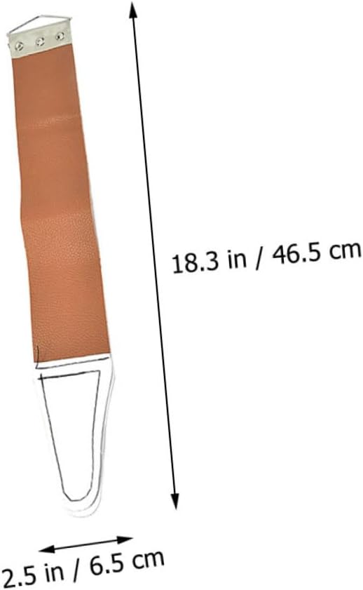 Dual-Sided Razor Strop 2-Piece Set Stainless Steel and Genuine Leather Sharpening Cloth for Men Practical Shaver Tool for Home and Travel Random Color