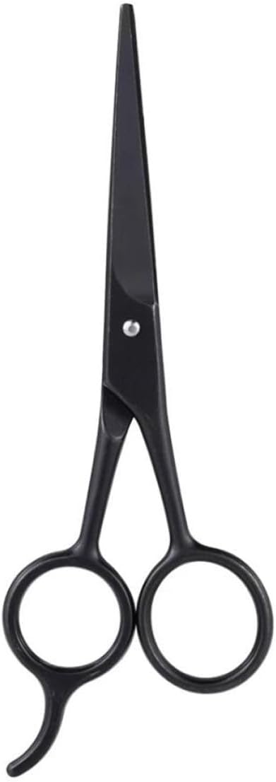 Mobestech Stainless Steel Beard and Eyebrow Scissors Black Fine Hairdressing Scissors for Men’s Facial Hair Grooming and Mustache Care Daily Use