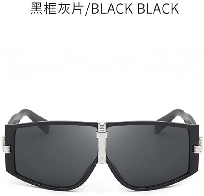 Full-enclosed wide-rim sunglasses new punk style hip-hop glasses men's UV protection sunglasses