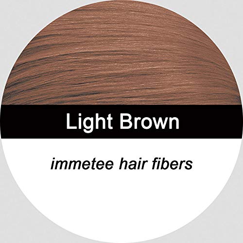 immetee Hair Building Fibres Powder, Hair Fibres for Women & Men, 28g (LIGHT BROWN)