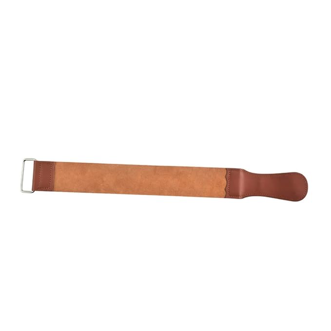Straight Strop Dual-sided Artificial Leather Sharpening Strap for Manual Shaver for Home and Barber Shop Use Practical Hair Removal Tool Hanging Eyelet