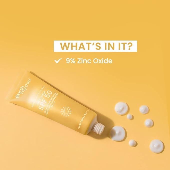 Matte Mineral Sunscreen SPF 50 with 9% Zinc Oxide for Daily Use | PA+++, Zero White Cast & Non-Sticky, Matte Finish | Men & Women | - 50ml