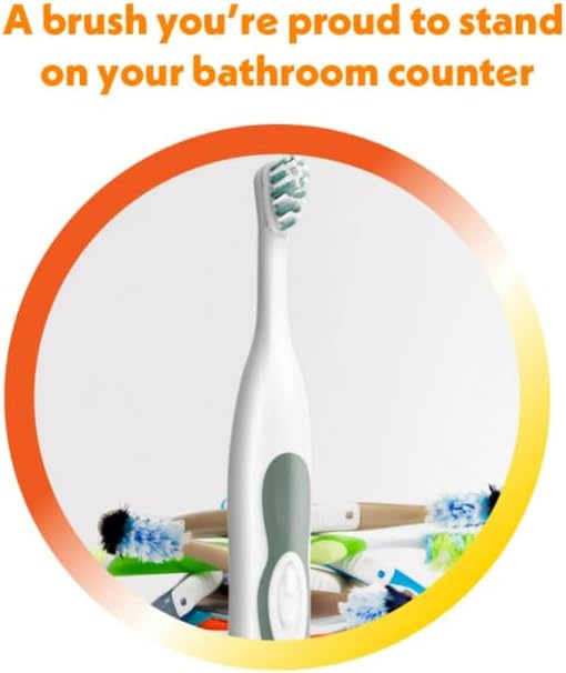 Spinbrush Simply Battery Powered Toothbrush – Medium Bristles, Oscillating Head 4,500 Sweeps/Min, Ergonomic Handle, Electric Toothbrush for Adults
