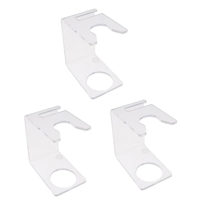 Healifty 3pcs Men's Shave Brush Stand Transparent Holder for and Brushes for Home and Salon Use