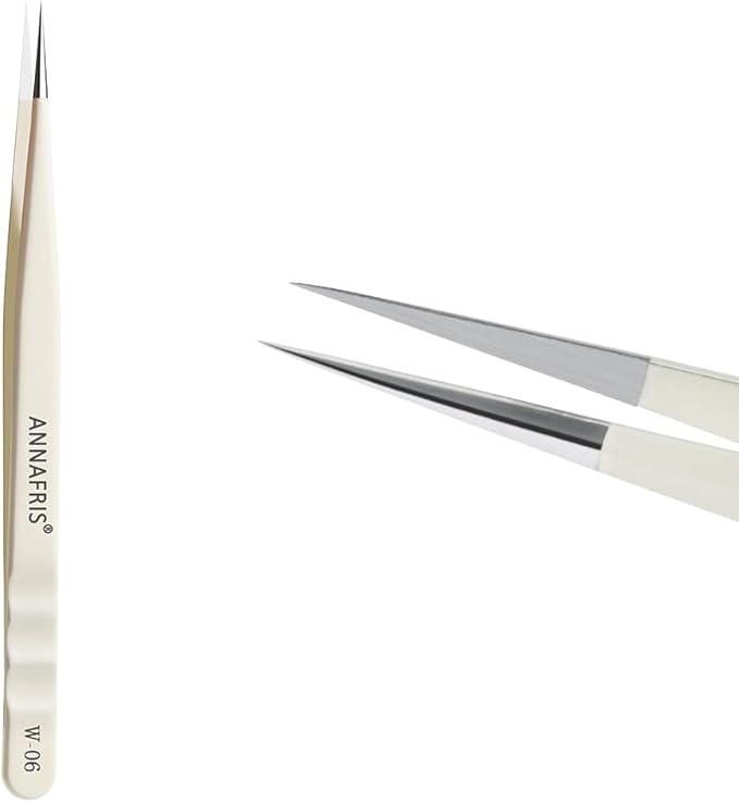 Lash Tweezers for Eyelash Extensions,Stainless Steel Lash Extension Tweezers for Easy Application and Removal-W06