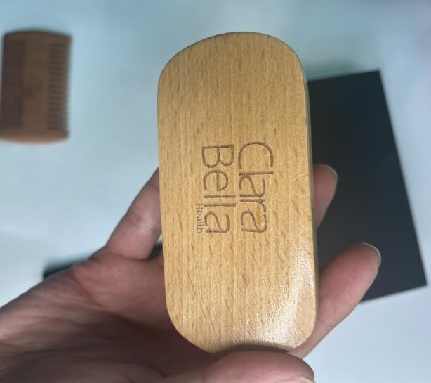 Premium Beard & Mustache Grooming Kit: Boar Bristle Brush & Wide Tooth Comb - Tame & Style Your Facial Hair - Achieve a Flawless Look - for Men - Order Now!