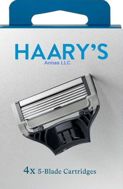 Men's Razor Blade Refills For Close and Comfortable Shaves, Sharper 5-Blade, 4 Counts