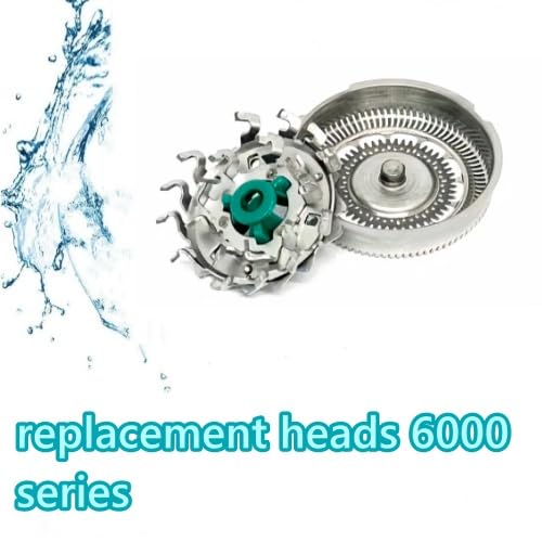 SH60 Replacement Heads Compatible With Norelco 6000 Replacement Blades，SH60 Blades Compatible With Philips Norelco 6000 Replacement Heads Series, S6810, S6820, S6850, S6880/81, 6Pack