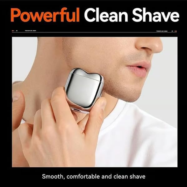 mini Double Head Electric Shave,USB Mini Portable Razor, Rechargeable Waterproof Compact Shave (Blue)