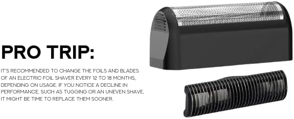 Supreme Trimmer Replacement Foil & Cutter SBR10 | Hypoallergenic Foil for STF91 Solo LiTE | Black
