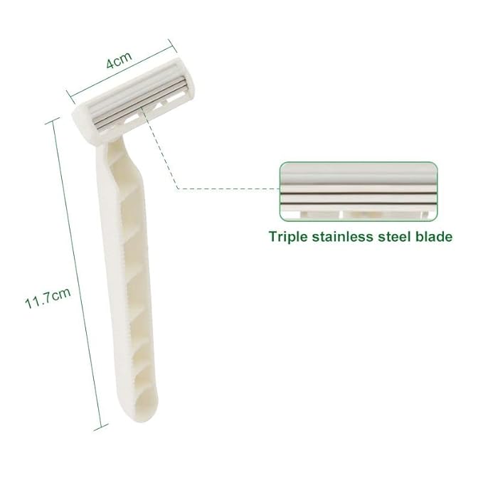 Hair Removal Crazors 3 Blades – Disposable Razors for Men/Women's Grooming – Single-Use Body & Face Shaver – Raw-Material Earth+Skin Loving Travel-Size Toiletries – 8-Pack by MyFriendly