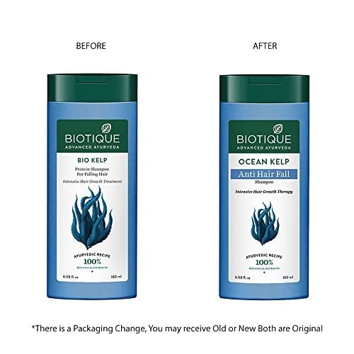 Biotique Bio Kelp Protein Shampoo for Falling Hair Intensive Hair Regrowth Treatment, 180ml