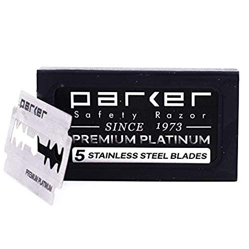 Parker 97R Traditional Double Edge Safety Razor & 5 Parker Premium Razor Blades