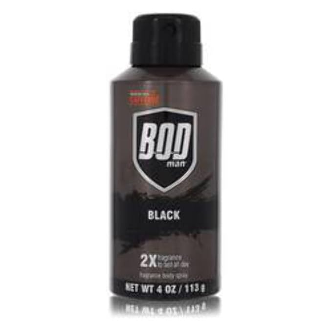 Bod Man Black by Parfums De Coeur Body Spray 4 oz for Men