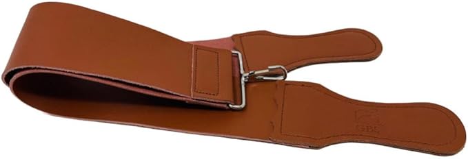 Gents Leather Razor Strop 2.5" x 22" Super Soft Cowhide Dual Straps with Clip Sharpening Razor, Knifes & Kitchen Cutlery, Keeps Your Blade Sharp