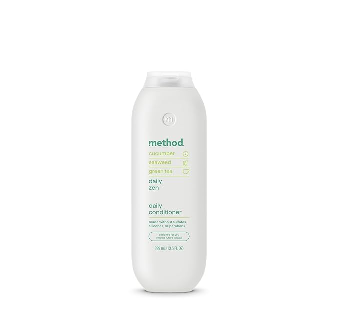 Method Everyday Conditioner, Daily Zen with Cucumber, Green Tea, and Seaweed Scent Notes, Paraben and Sulfate Free, 13.5 oz (Pack of 1)