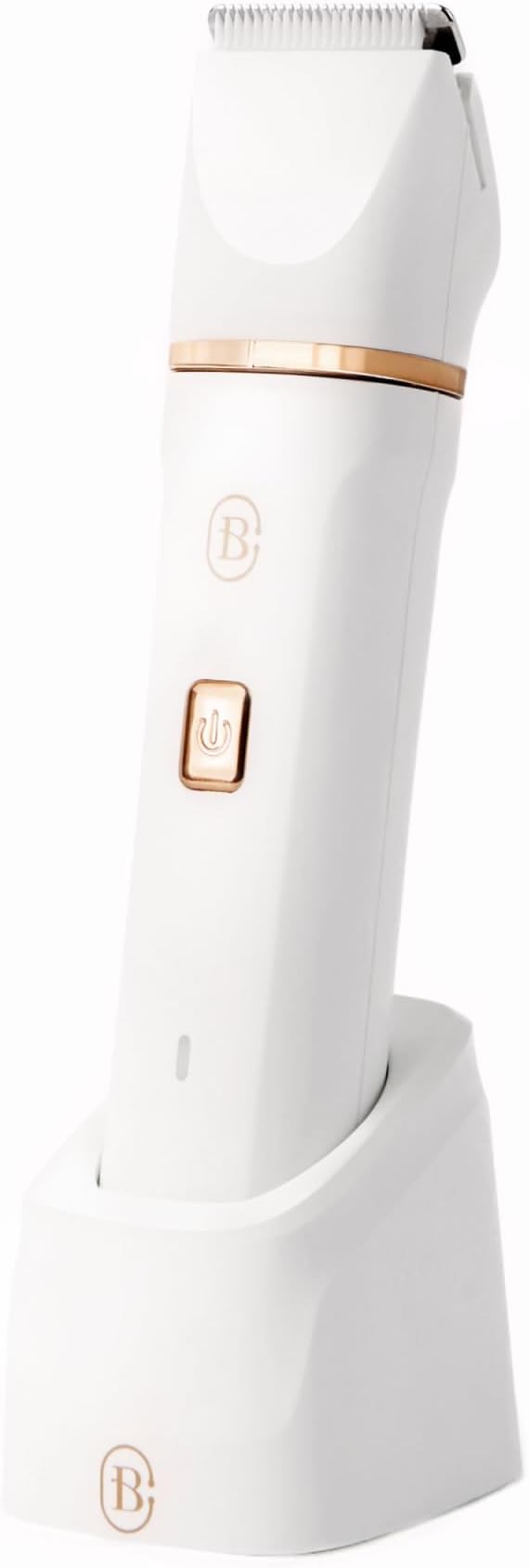 Bella Ciao 10-Piece Electric Trimmer Set for Women, Body and Bikini Hair Trimmer with Ceramic Blade, Ear and Nose Hair Remover, Detail Heads, Comb Guides, Charging Dock and USB Cable