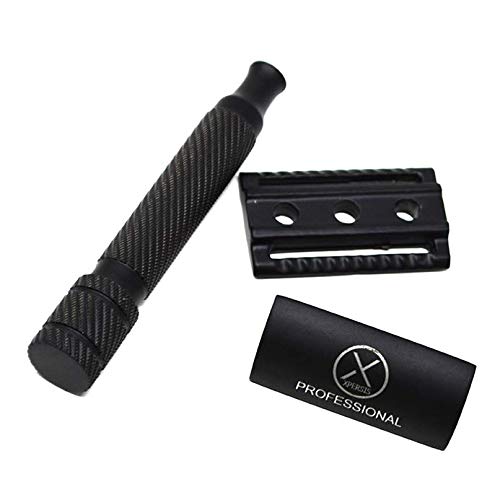 PRO Safety Razor For Men Double Edge Real Hand Crafted German Steel Black