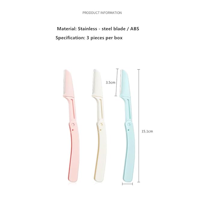 Dermaplane Razor for Women Face - 15pcs Facial Hair Remover & Eyebrow Razor | Painless Face Razors for Women with Travel Case | Gentle Exfoliation & Peach Fuzz Removal Tool