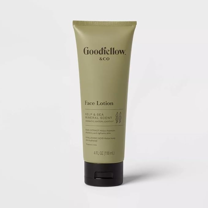 Goodfellow & Co Facial Lotion – Kelp & Sea Mineral Scent – Hydrating Daily Moisturizer for Men – 4 fl oz (Bundle of 2)