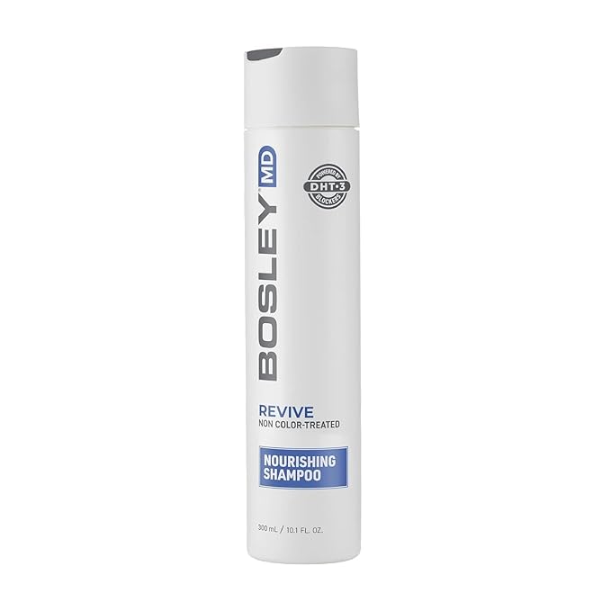 BosRevive Nourishing Shampoo for Noticeably Thinning, Non Color-Treated Hair – Helps Restore Thinning Hair & Remove DHT, Product & Pollution Build-Up, Boosts Scalp Circulation, Sulfate-Free 10.1 Fl Oz