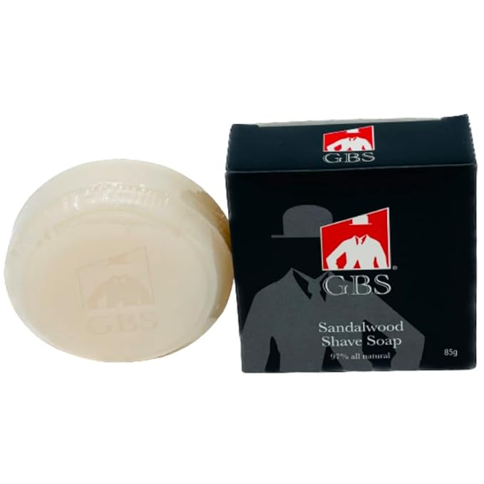 GENTS 97% All Natural Shave Soap - Creates a Rich Lather Foam for Wet Shaving Experience (3 Pack Sandalwood) Birthday Gift