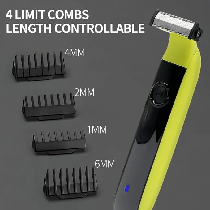 Body Hair Trimmer for Men,Body Groomer for Groin & Pubic,Rechargeable Body Shaver & Beard Razor, IPX7 Waterpoof Dual-Side Safe Blade-No Cuts,No Nick, Smooth Trim & Shave -Wet/Dry Use