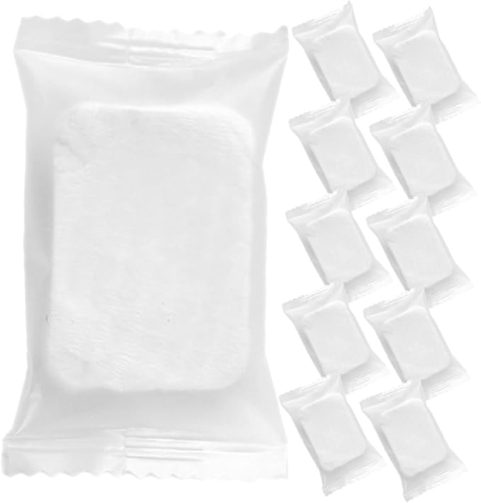 1Pack Compressed Makeup Remover Pads Non Woven Facial Cleansing Pads for Daily Use Travel Business Trips Thickened Design for Gentle Touch