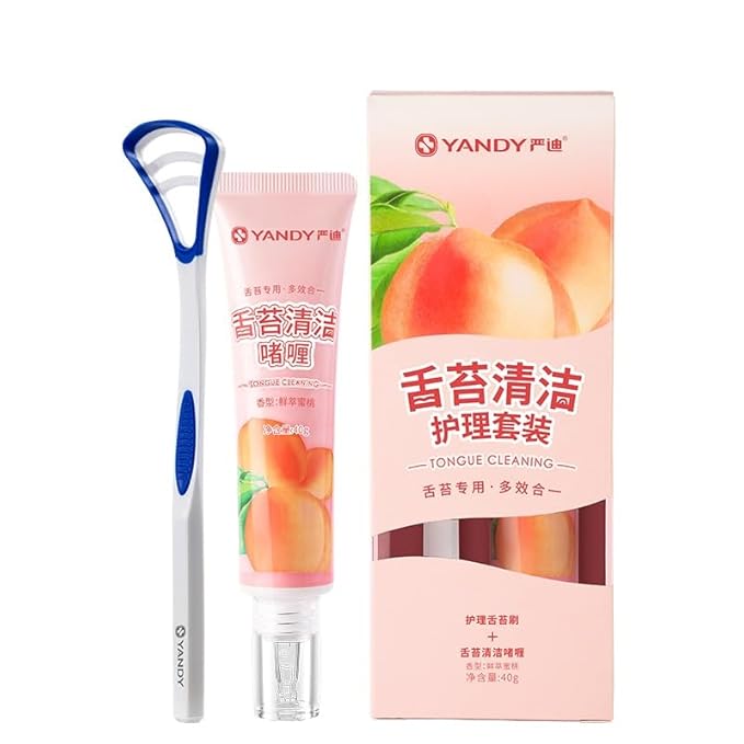 YANDY Tongue Brush & Gel Kit,Tongue Cleaner for Adults, Fight Bad Breath and Halitosis,Mouth Odor Eliminator(Set of 1)