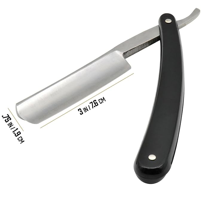 Union Razors SR3 Straight Edge Razor with Smooth Black Handle