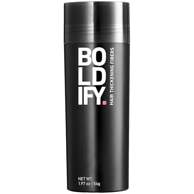 BOLDIFY Hair Fibers (56g) - Fill In Thinning and Fine Hair for an Instantly Fuller, Thicker Look - 14 Shades for Women & Men - Dark Gray