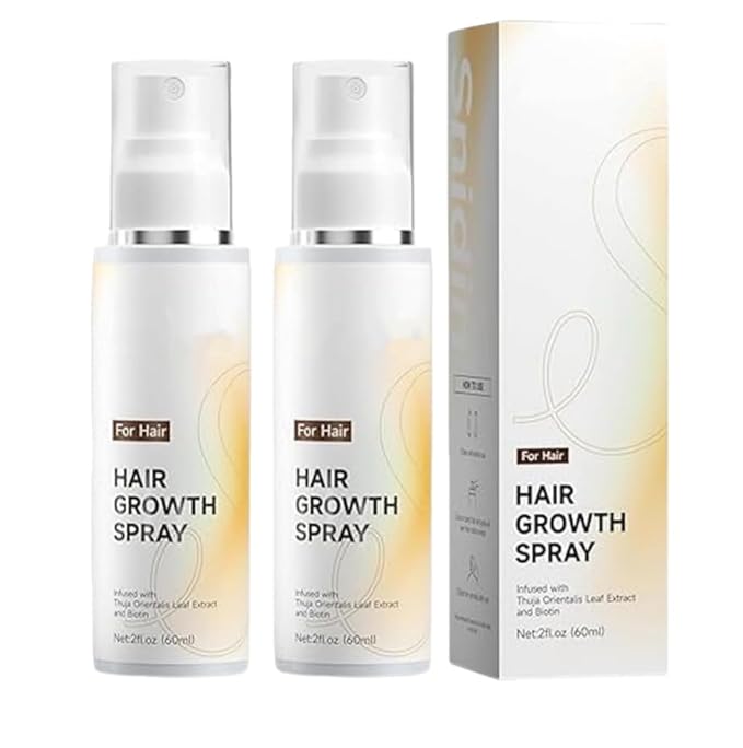 2026 Hair Growth Spray 60ml–Natural Rosemary Oil for Hair Growth,Non-Greasy Anti-Thinning&Hair Loss Prevention,Biotin&Cypress Extract,Lightweight Daily Scalp Spray,for Men&Women (2PCS)