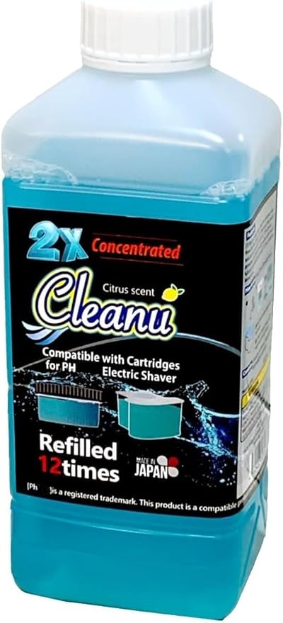 Cleanu – Automatic Shaver Cleaning Solution – 1L Refill for 12 Cleaning Cycles – Made in Japan