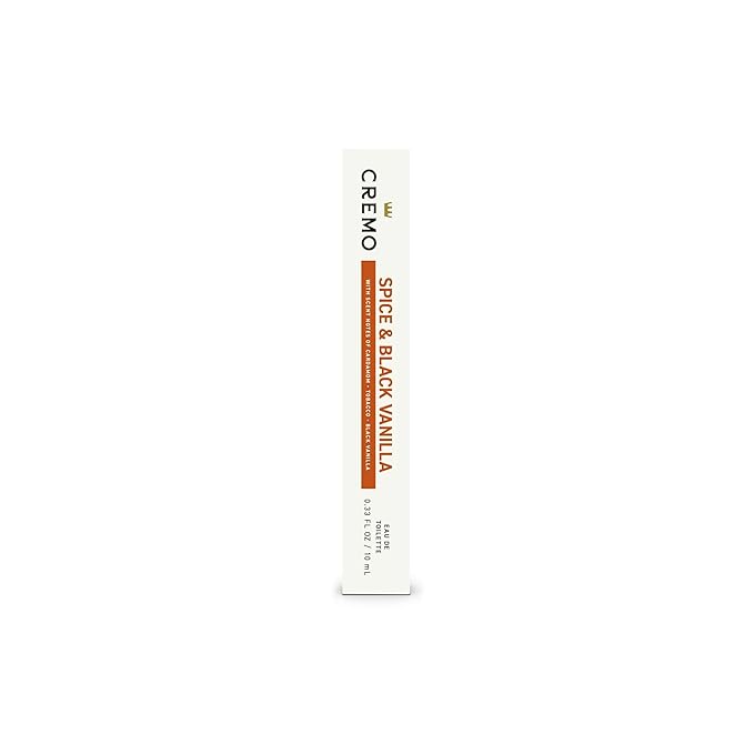 Cremo Spray Cologne, Spice & Black Vanilla, 0.33 Fl oz