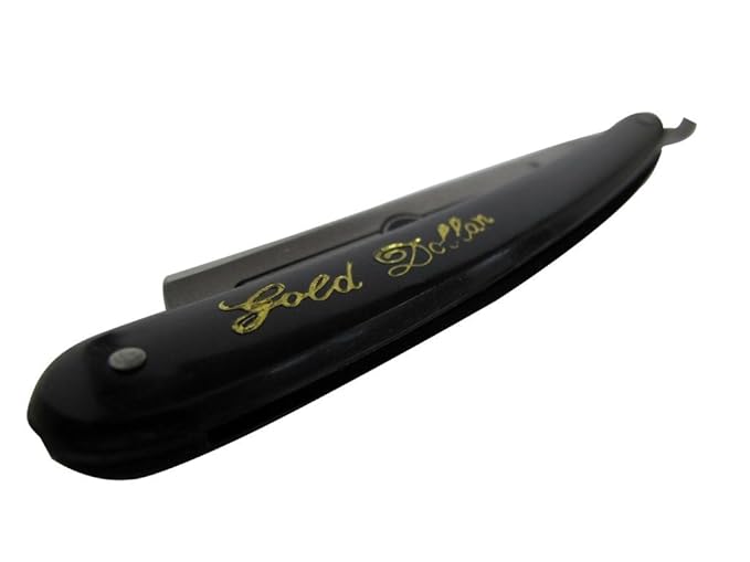 Personal Men's Straight Edge Sharp Shaving Razor Stainless Steel 3" Blade Black Handle