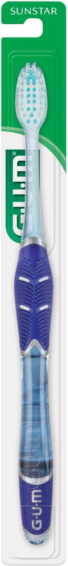 GUM Technique Deep Clean Toothbrush - Compact Soft - Soft Toothbrushes for Adults with Sensitive Gums - Extra Fine Bristles, 1ct (12pk)