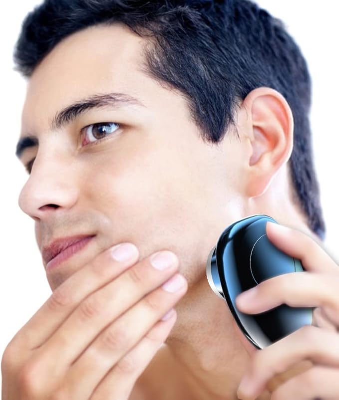 New Upgrade Mini Electric Razor, Electric Shaver, Pocket Size Portable USB Rechargeable Waterproof Shavers Easy One-Button Use Suitable for Men