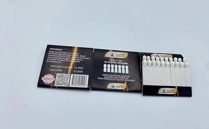 Styptic Sticks for Razor Nicks - 24 Pack (480 Stix) Stops Bleeding Shaving Accessories for Men & Women | Disposable, Sanitary, & Fragrance-Free | Ideal for Barbers, Salons, Travel or Personal