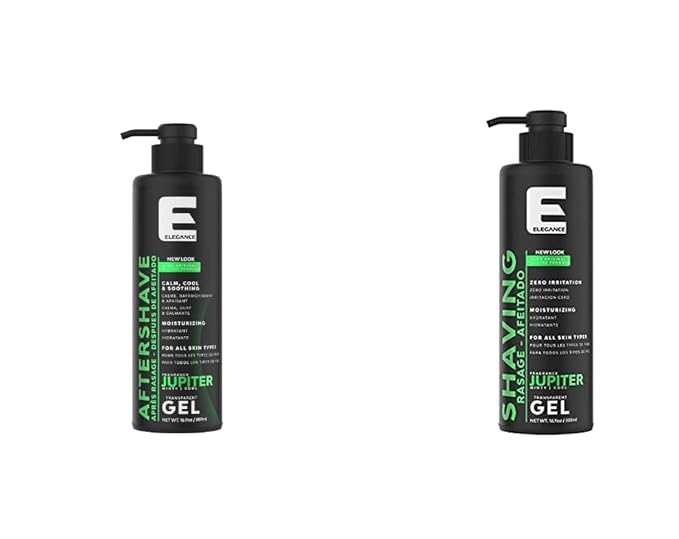 E Elegance Shaving Bundle, Includes Minty Cool Jupiter Shaving Gel and After Shave For a Fresh, Smooth, Shaving Experience each 16.9oz