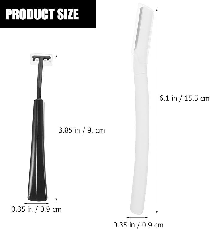 LALAFINA Portable Eyebrow Razor 8pcs Set with Facial Hair Trimmer for Women and Men, Eyebrow Shaping Tool for Precise Grooming and Travel Use