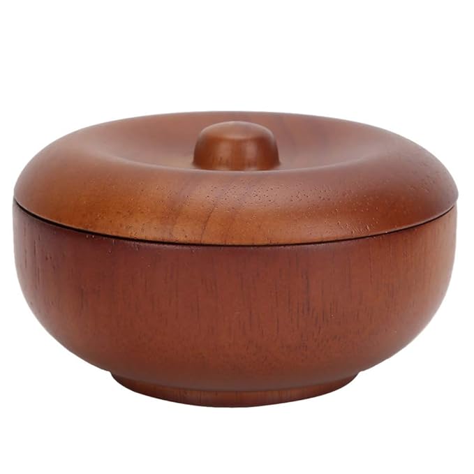 Wooden Shaving Brush Bowl Barber Tool for Organizing Shaving Accessories, Made of Durably Rubber Wood, Lightweight and to, Ideal for Creating Rich