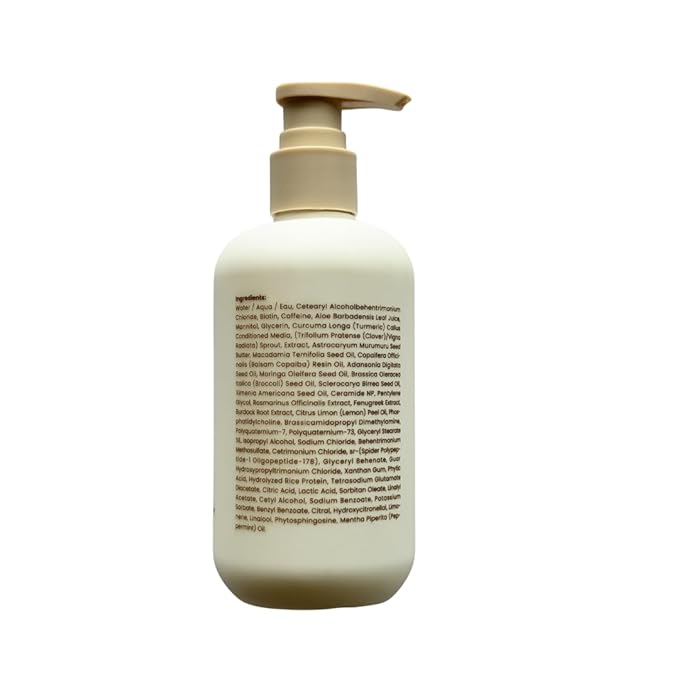 Olivii Hair-Gro Conditioner for Thicker Fuller Hair - Hair Growth with Turmeric, Red Clover, Biotin & Caffeine - Reduces Hair Loss, Soothes Scalp - For All Hair Types