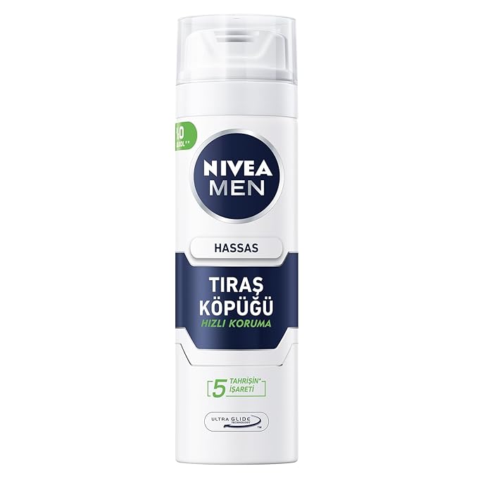 NIVEA MEN Shaving Foam For Sensitive Skin, 200 milliliters